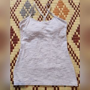 **💥4 for $50** Lululemon Tank. White & Gray Stripes. Sz 6. EUC